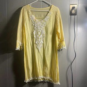 Yellow Top with Lace